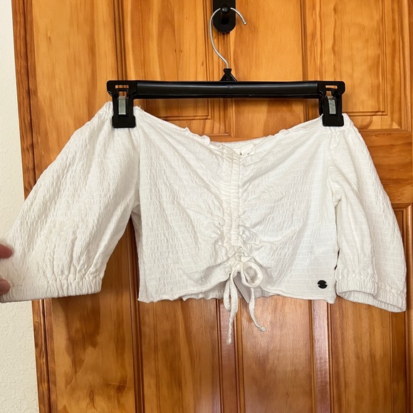 ROXY Flirty Walk Ruched Crop Top Size Medium NWT - Picture 5 of 11